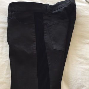 Madewell 9” high rise skinny black jeans w/velvet